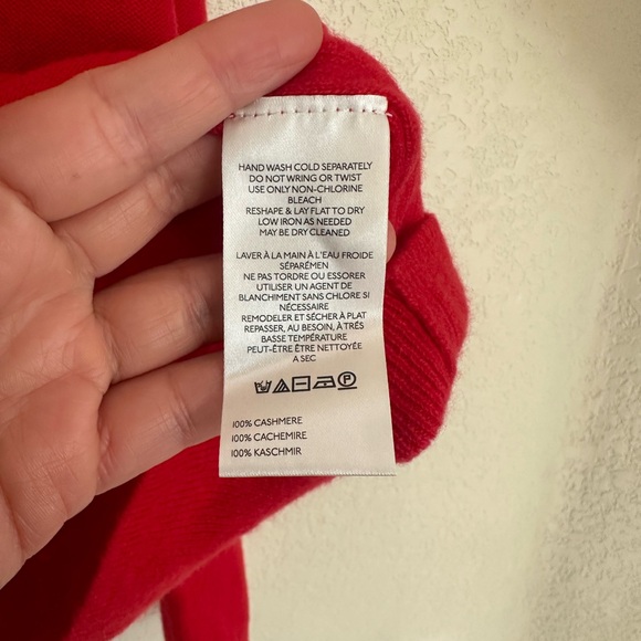 Free People Addie Cashmere Pullover S Red - Picture 3 of 5